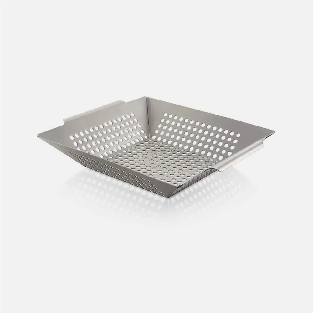 New! Crate&Barrel Stainless Steel Square Grill Basket